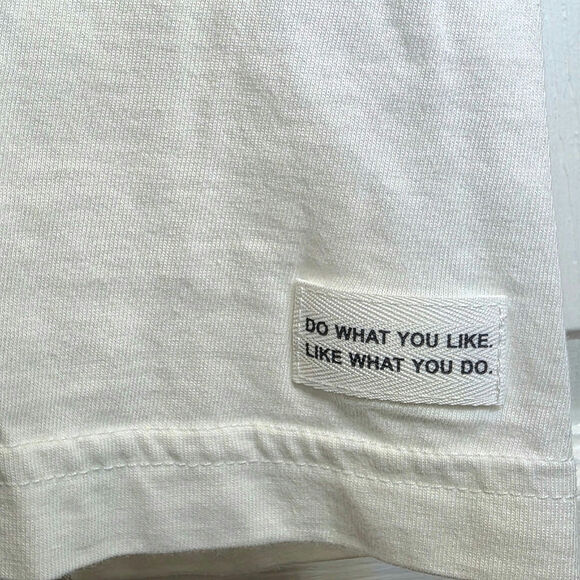 Life is Good VTG Cat Crusher Shirt Womens Short Sleeve Sz Medium White Cotton - Picture 5 of 11